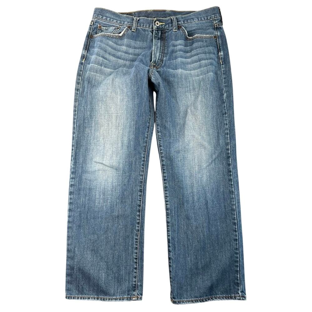 Lucky Brand 361 Vintage Straight Jeans 35x28 Short Inseam Medium Wash